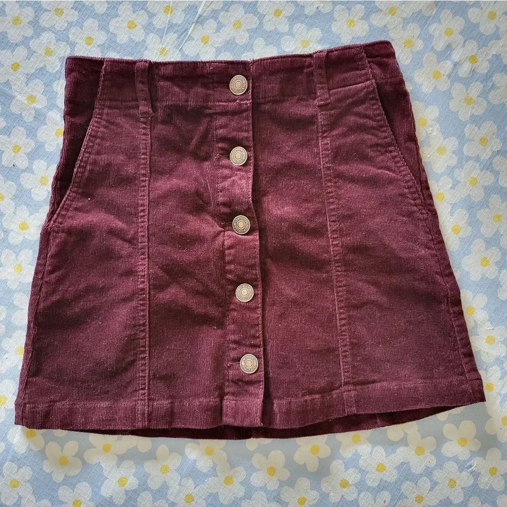 Summer Bundle size S Burgundy Skirt and Polka Dot V-neck Dress